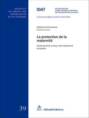 cover image of La protection de la maternité